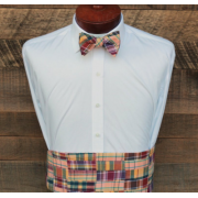 Desert Madras Patchwork Plaid Cummerbund & Bow Tie